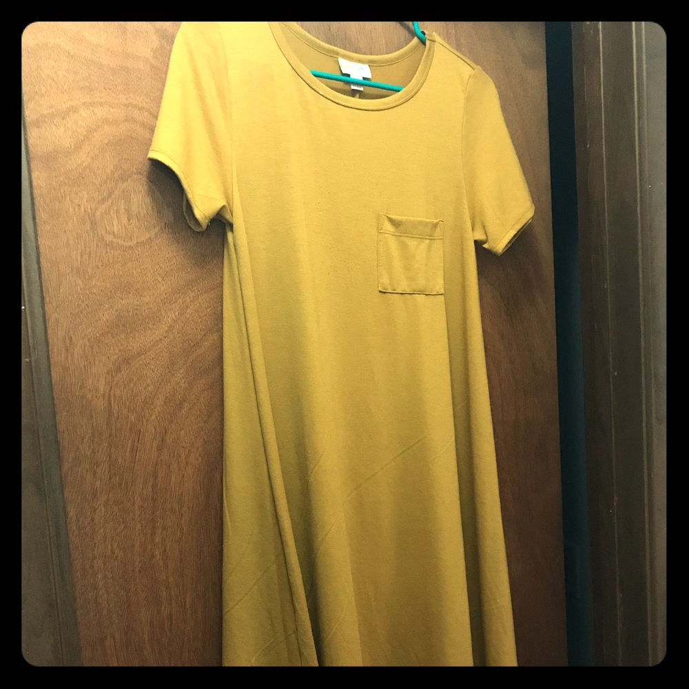 XS Mustard Yellow Carly, Lularoe